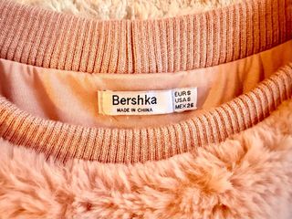 Jersey peluche rosa palo Bershka mujer