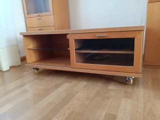 Conjunto Muebles Salón Madera Clara