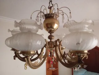 Lámpara de techo vintage dorada