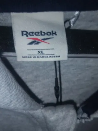 Sudadera Reebok Gris con Cremallera