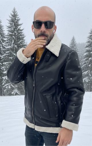 Chaqueta de Piel Shearling Talla L