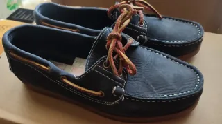 Mocasines de piel azul T 38