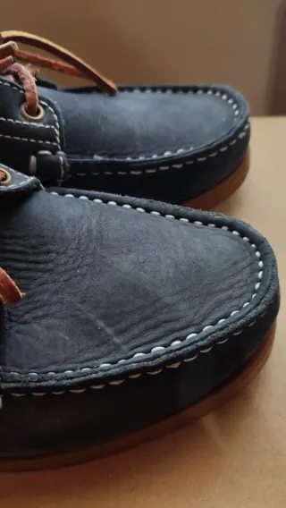 Mocasines de piel azul T 38