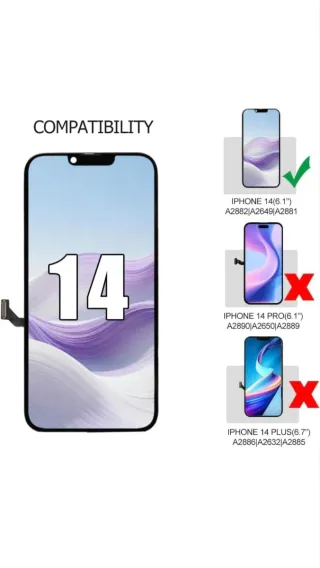 Pantalla de repuesto para iPhone 14