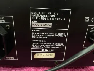 Amplificador Harman Kardon HK 3470