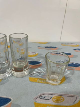 4 Vasos de chupito de cristal
