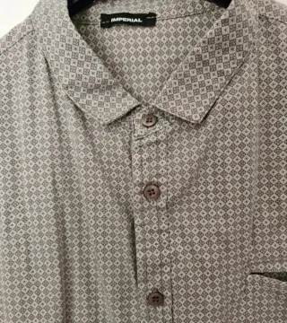 Camicia Imperial Uomo Cotone Fantasia Beige S