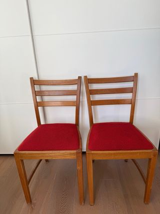 Juego 4 Sillas Rústicas Madera