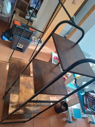 Burro Perchero Ropa Metal Madera