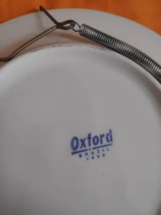 2 Platos Vintage Porcelana Oxford Brasil