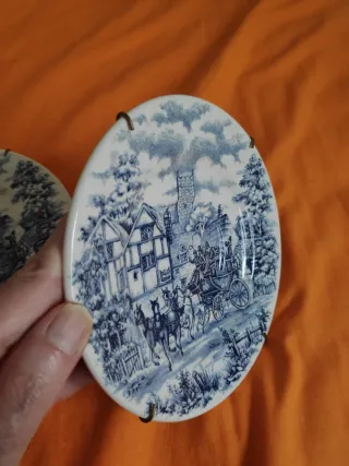 2 Platos Vintage Porcelana Oxford Brasil