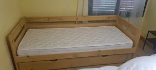 Cama nido madera pino con sus dos colchones