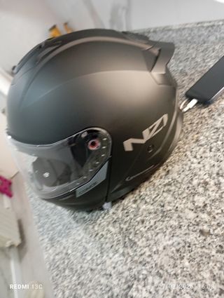 Casco Moto Abatible Negro