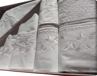 Juego Sábanas 135 + Juego Toallas bordadas calidad