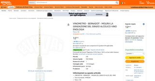 Densimetro Alcolometro Graduato