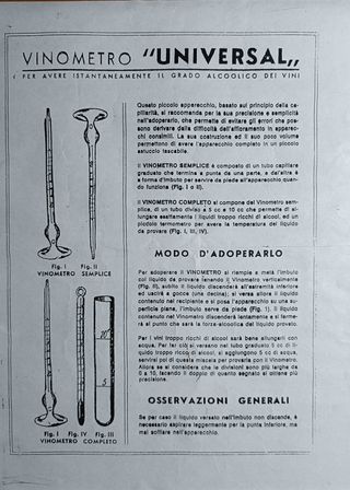 Densimetro Alcolometro Graduato