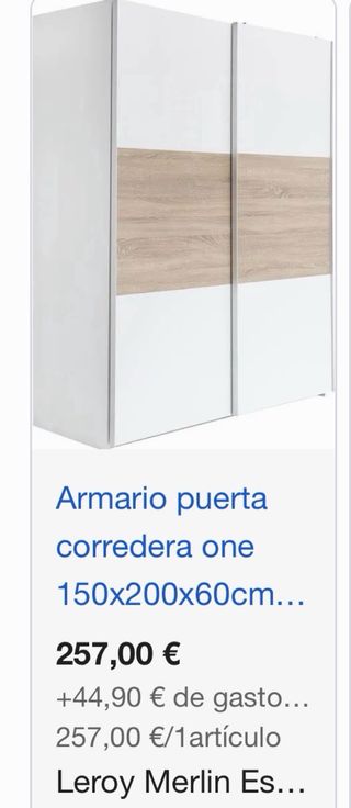 Armario corredero One 150x200cm