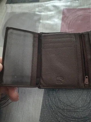 Cartera Billetera Marrón Cuero