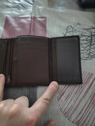 Cartera Billetera Marrón Cuero