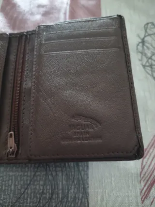 Cartera Billetera Marrón Cuero