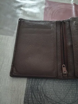 Cartera Billetera Marrón Cuero