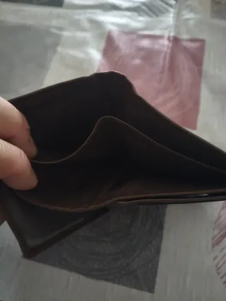 Cartera Billetera Marrón Cuero