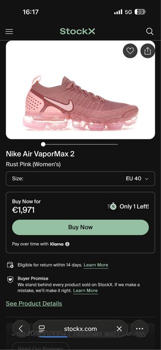 Nike VaporMax rosas