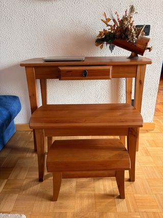 Set 3 Tavoli Legno Marrone
