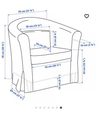 Sillón modelo TULLSTA de IKEA con funda