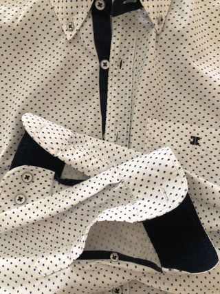 Camisa Etiem Blanca con Topitos