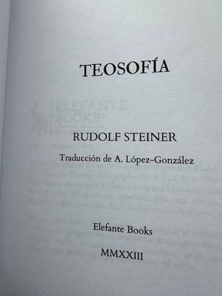 Teosofía, de Rudolf Steiner