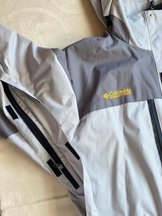Chaqueta Columbia Hombre Gris Negra
