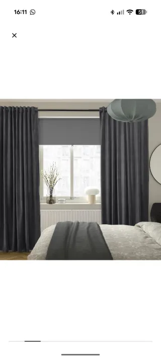 Cortinas IKEA SANELA Gris Terciopelo (2x)sin abrir