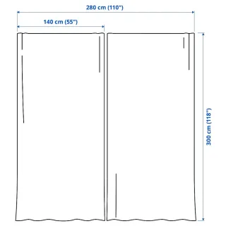 Cortinas IKEA SANELA Gris Terciopelo (2x)sin abrir