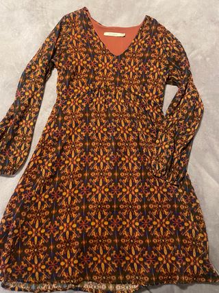 Vestido boho gasa estampado