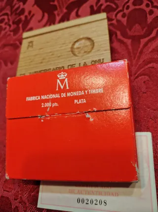 Moneda Plata 2000 Pesetas 50 Aniversario ONU