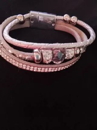 3 Pulseras en 1 - Plata y Rosa