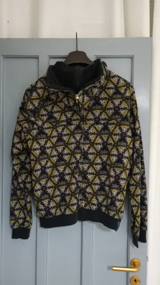 Felpa Nike con zip e stampa geometrica taglia S