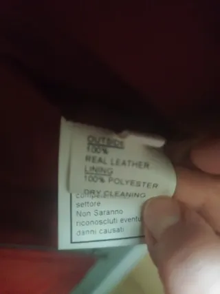 Chaqueta de cuero granate