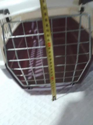 Transportín gato blanco y gris