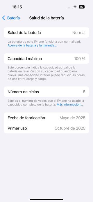 iPhone 15 Negro 128G BATERIA 100%