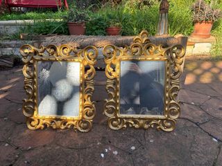 Conjunto de 2 Espejos Antiguos Dorados 75€ x2