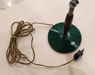 Lampada ministeriale vintage metallo legno