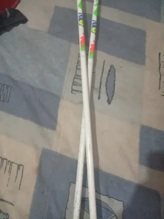 Bastones de esquí verdes