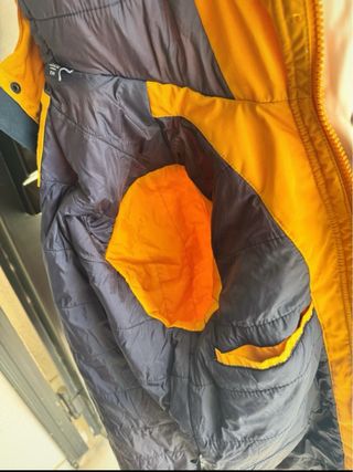 Parka Tommy Hilfiger amarilla y azul Talla S