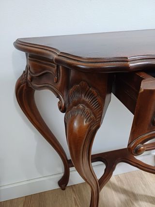 Consola y espejo madera maciza antiguos