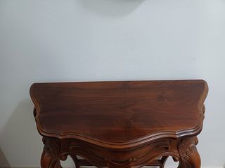 Consola y espejo madera maciza antiguos