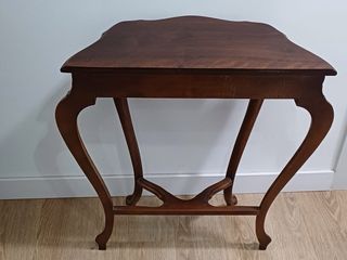 Consola y espejo madera maciza antiguos