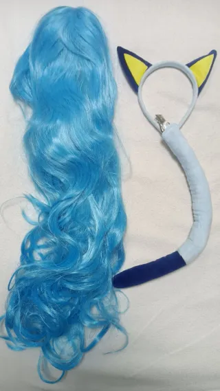 Disfraz Vestido Bluey Niña talla 6-8 con peluca