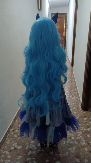 Disfraz Vestido Bluey Niña talla 6-8 con peluca